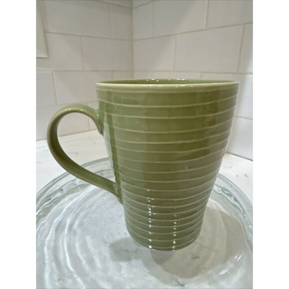 STARBUCKS 2009 Design House Stockholm 12 oz. Ceramic Mug Ribbed Safe Olive Green - Picture 4 of 10